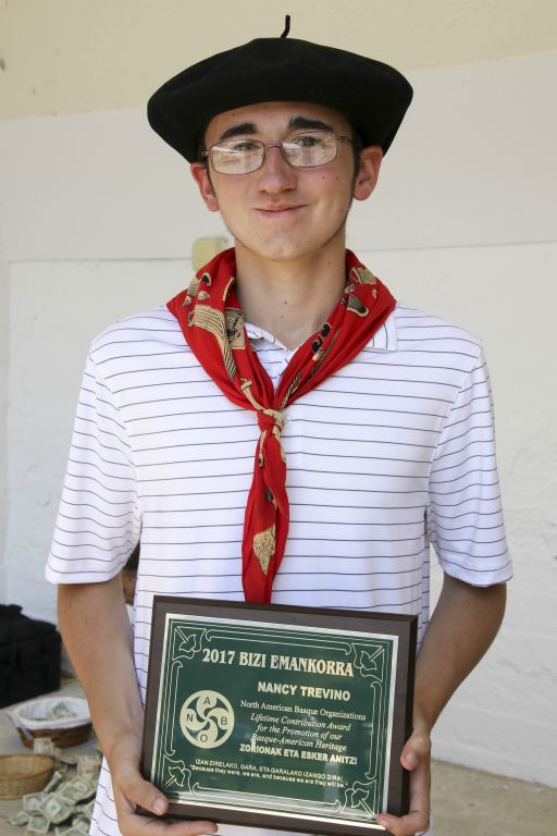 Jean Jules Flesher accepting for Nancy Trevino