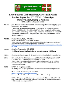 Reno Fall Picnic