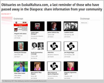Obituaries on Euskalkultura